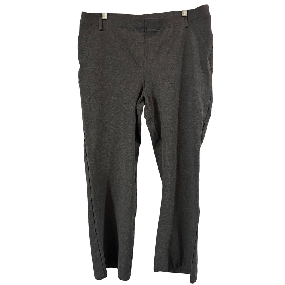 Quince Charcoal Ultra Stretch Ponte Bootcut Pants Size XL Petite Length